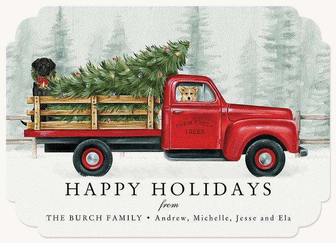 Christmas Truck Personalized Holiday Cards