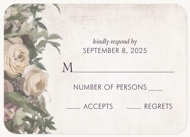 Rose Garden Wedding RSVP Cards