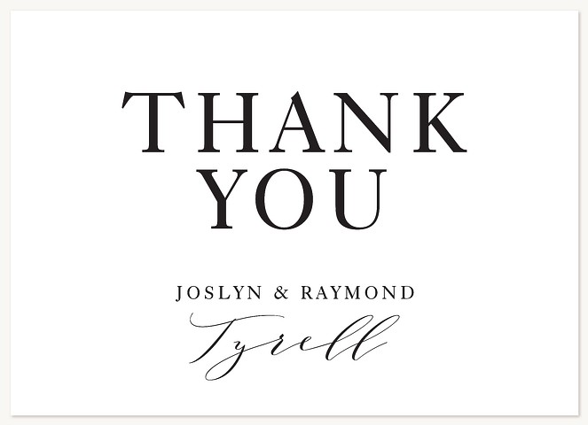 Sophisticated Romance Wedding Thank You Cards