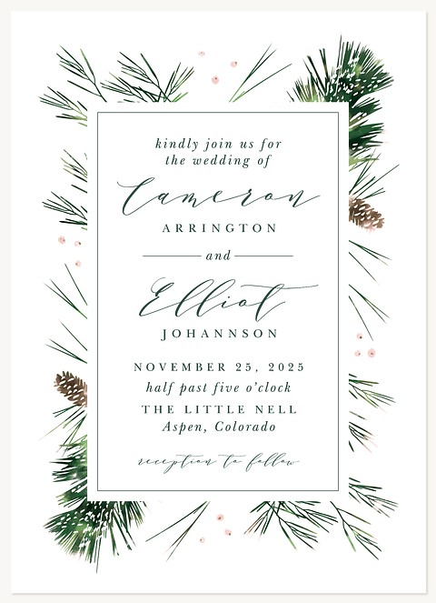 Love Evergreen Wedding Invitations