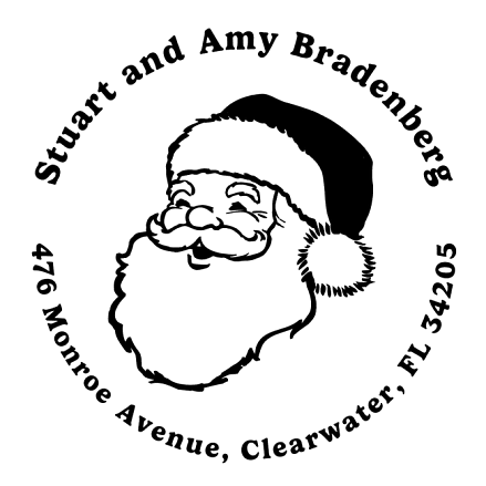 Retro Santa | Custom Rubber Stamps