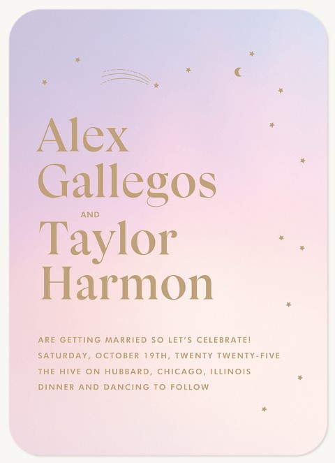 Soft Dusk Wedding Invitations