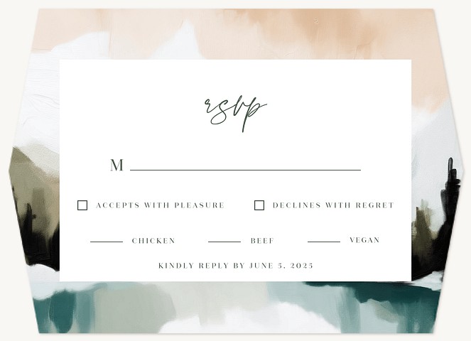 Mountain Vista Wedding RSVP Cards