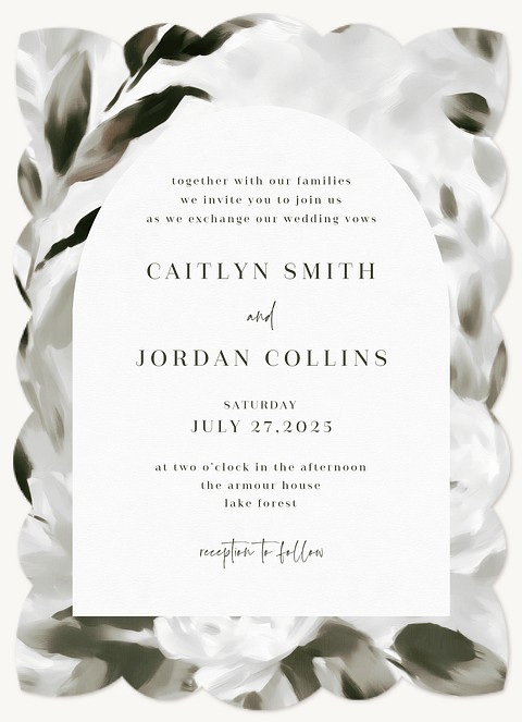 Moody Floral Wedding Invitations