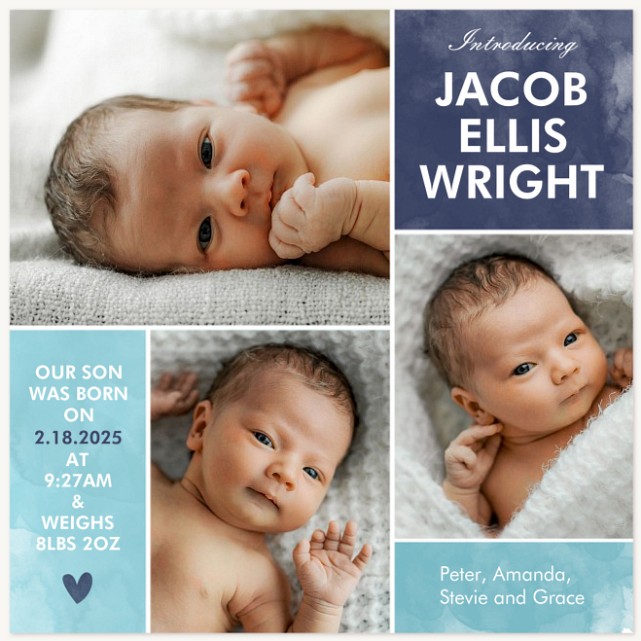 Joyful Heart Baby Announcements