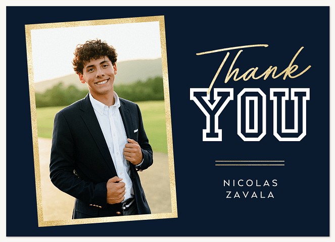 Varsity Thank You Thank You Cards 