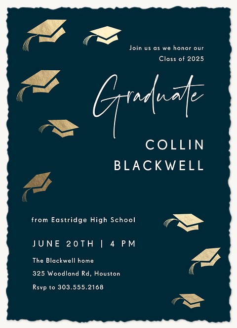 Caps Off Graduation Cards