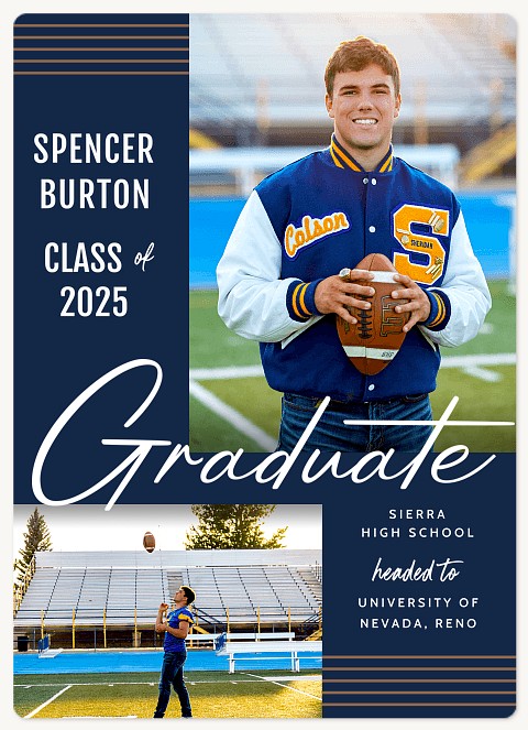 Varsity Stripes Graduation Cards