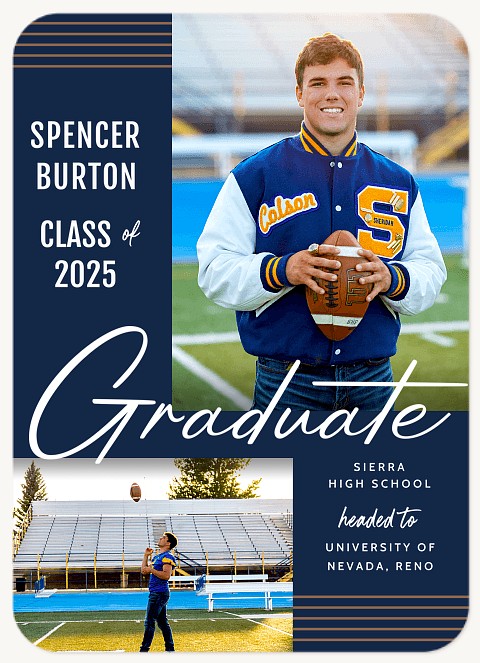 Varsity Stripes Graduation Cards