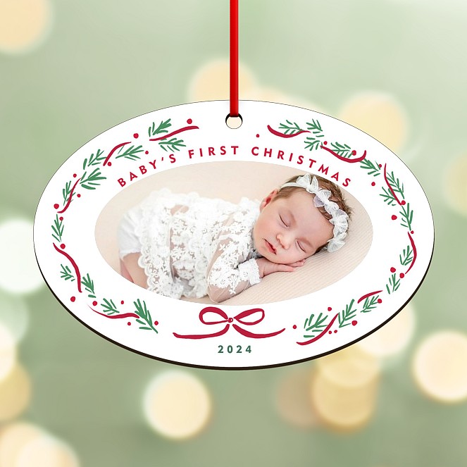 Hand-Drawn Frame Personalized Ornaments