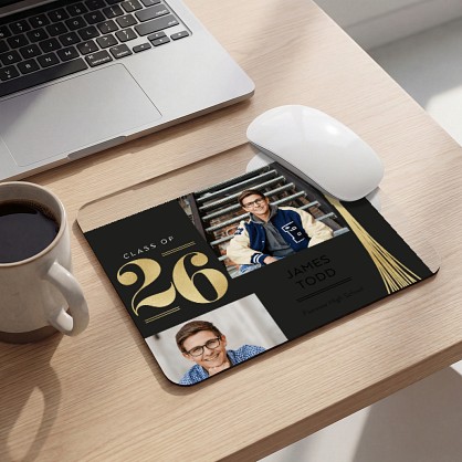 Triumphant Tassel Graduation Photo Mouse Pad