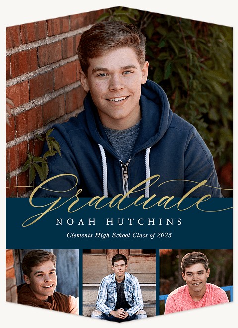 Sweeping Script Graduation Cards