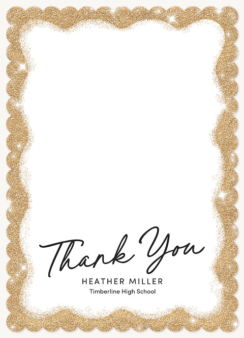 Gold Wave Thank You Cards 
