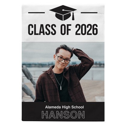 Way To Grow! Graduation Photo Garden Flag