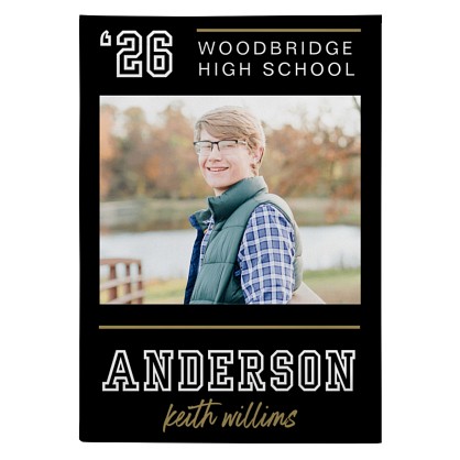 Varsity Year Graduation Photo Garden Flag
