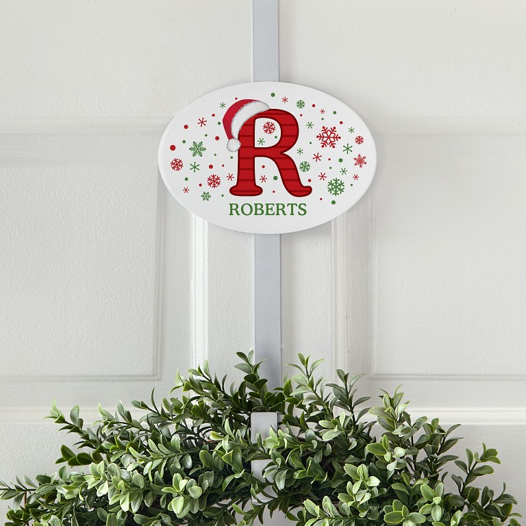Festive Name Wreath Holder