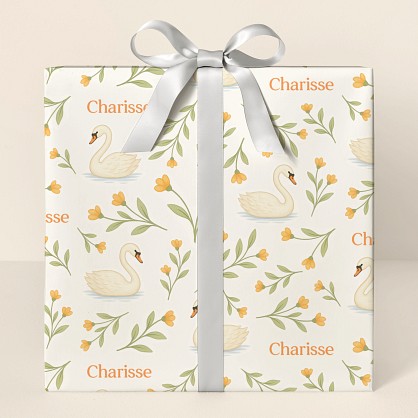 Sweet Swans Wrapping Paper