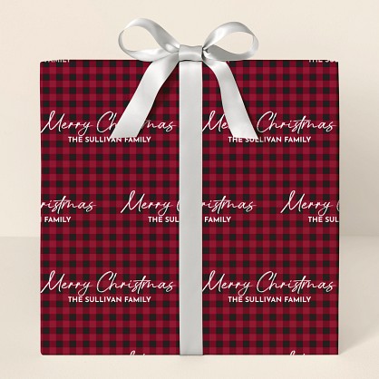 Cozy Plaid Holiday Wrapping Paper