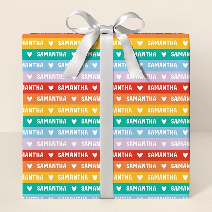 Rainbow Stripes Wrapping Paper