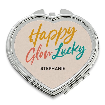 Happy Glow Lucky Heart Compact Mirror