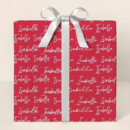 Celebration Script Wrapping Paper