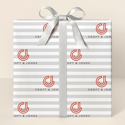 Silver Stripes Wrapping Paper
