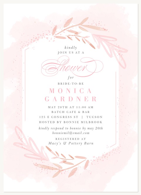 Bohemian Laurels Bridal Shower Invitations