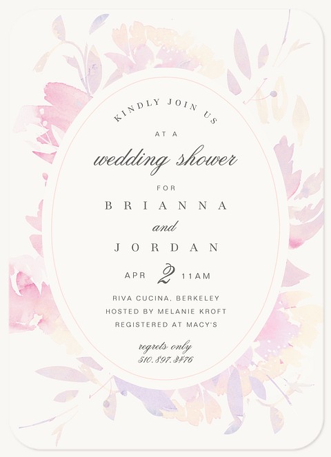 Watercolor Bouquet Bridal Shower Invitations