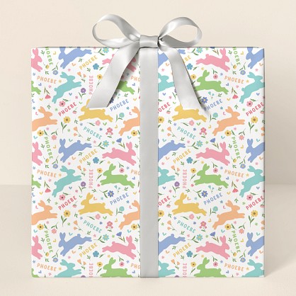 Rainbow Bunny Wrapping Paper