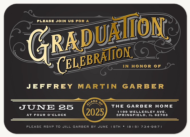 Dapper Celebration Graduation Announcements