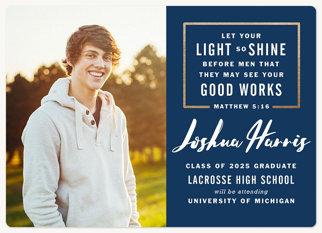 Let Your Light Shine Graduation Announcements