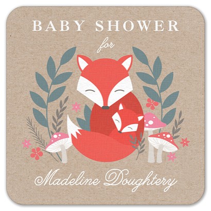 Woodland Foxes Custom Coasters