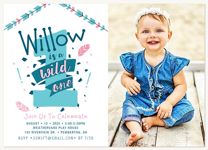 Wildest One First Birthday Invitations