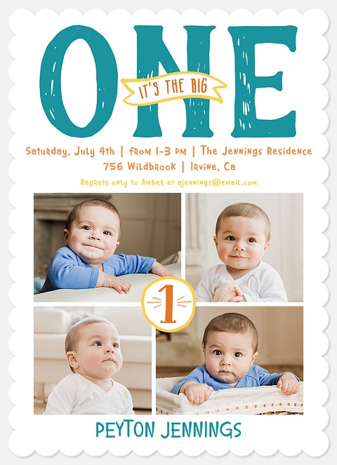 The Big One Kids' Birthday Invitations