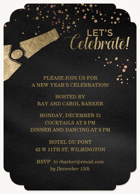 Let's Celebrate Holiday Party Invitations