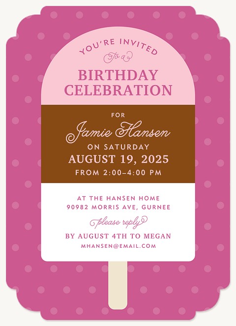 Neapolitan Pop Kids Birthday Invitations