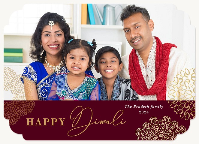 Diwali Lace Diwali Holiday Cards