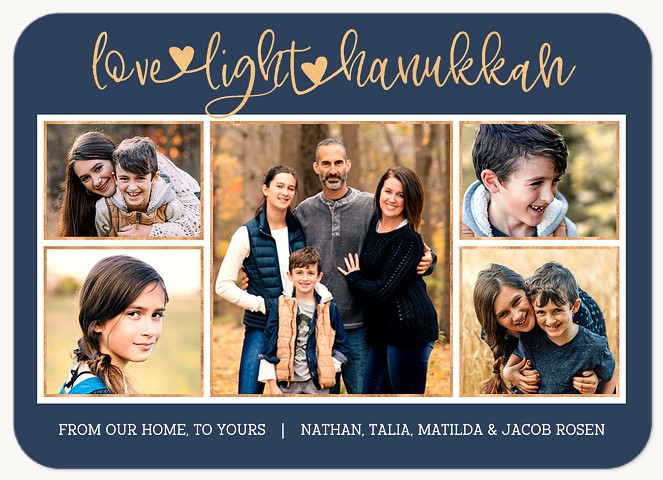 Golden Light Hanukkah Cards