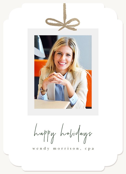 With A Bow Business Holiday Cards