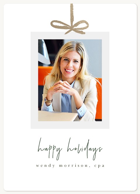 With A Bow Business Holiday Cards