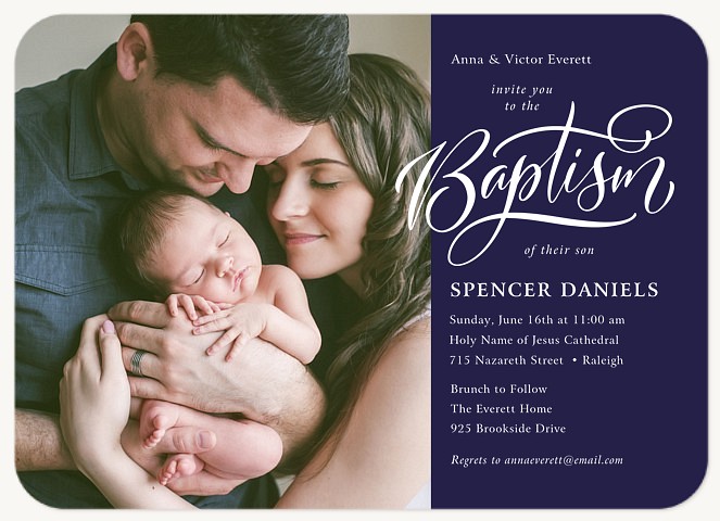 Classic Hand-Lettering Baptisms & Christening Invitations