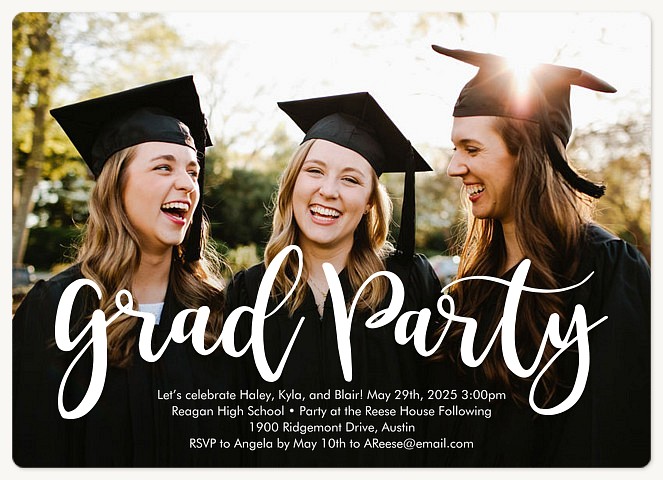 Bold Grad Party Graduation Party Invitations