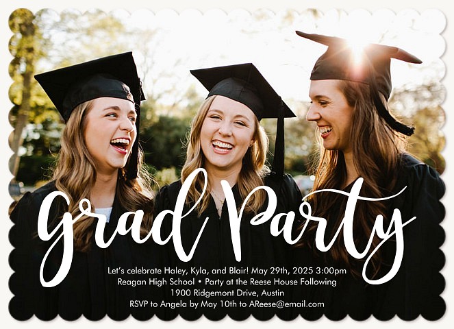 Bold Grad Party Graduation Party Invitations