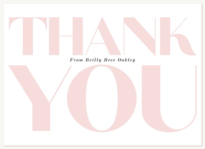 Bold Lettering Thank You Cards 