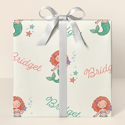 Personalized Little Mermaid Dreams Wrapping Paper