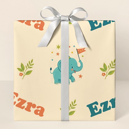Personalized Safari Celebration Congratulations Wrapping Paper