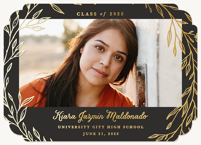 Shining Botanical Graduation Announcements