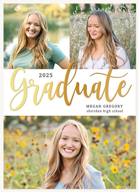 Modern Calligraphy Graduation Announcements