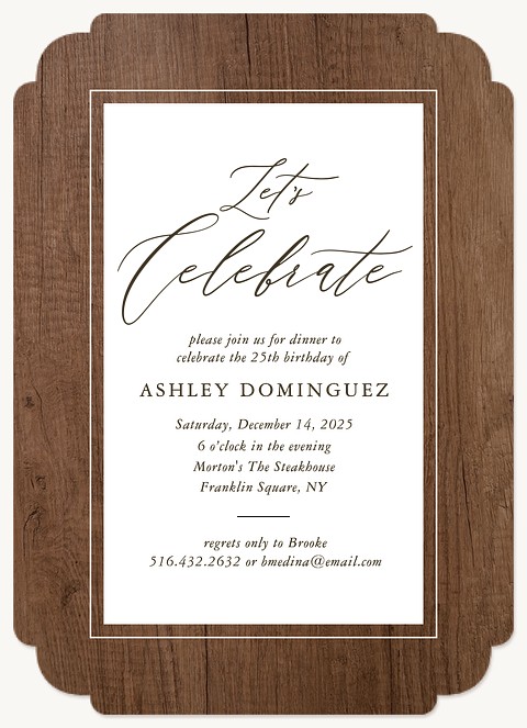 Rustic Elegance Party Invitations