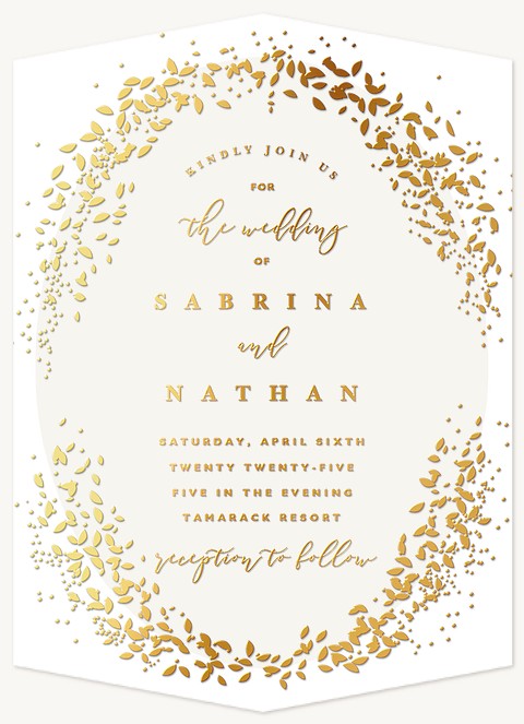 Delicate Wreath Wedding Invitations